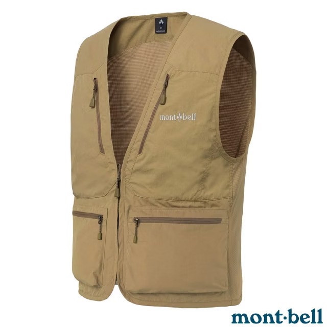 【mont-bell】男 NATURE GUIDE VEST 多口袋背心.輕量多功能背心/1103333 TN 卡其✿30E010